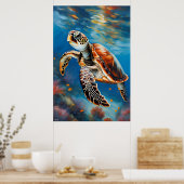 Poster | Schildpad | Kunst (Keuken)