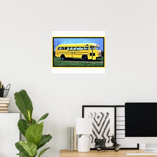 Poster schoolbus (Thuiskantoor)