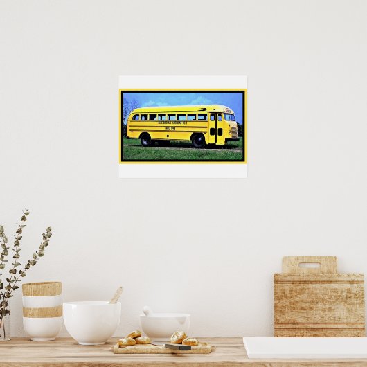 Poster schoolbus (Keuken)