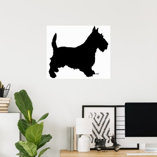 Poster Schotse Terrier (Thuiskantoor)