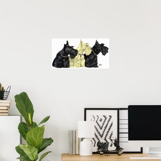 Poster Schotse Terrier (Thuiskantoor)