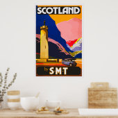 Poster Schotse Vintage Travel (Keuken)