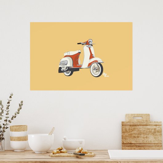 Poster scooter (Keuken)