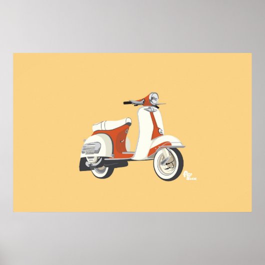 Poster scooter (Voorkant)