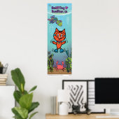 Poster - Scuba Cat - Buellton.Art (Thuiskantoor)