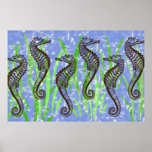 Poster SEAHORSES (Voorkant)