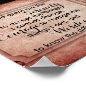 Poster Serenity gebeden citeert  stijl (Hoek)