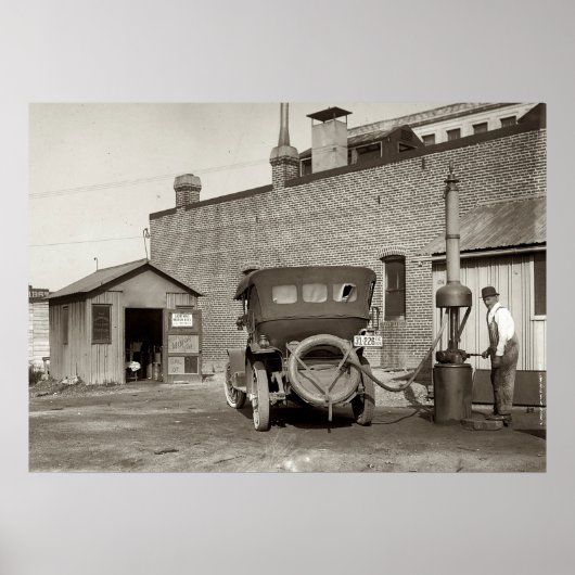 Poster servicestation (Voorkant)