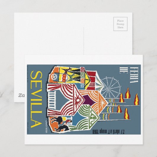 Poster Sevilla 1960 Briefkaart (Voorkant / Achterkant)