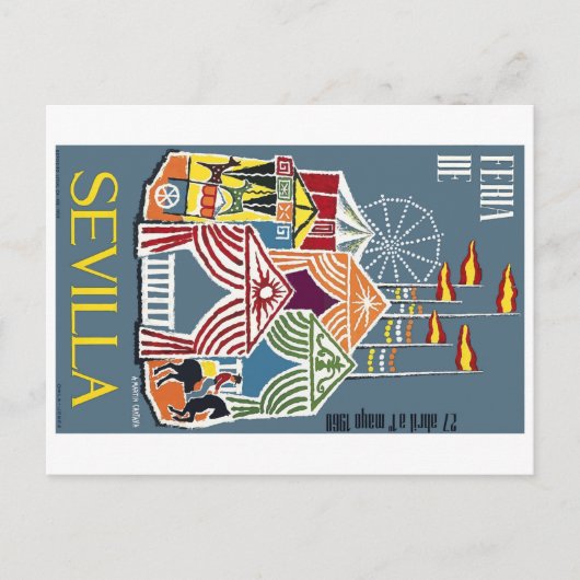Poster Sevilla 1960 Briefkaart (Voorkant)