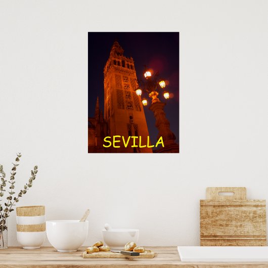 Poster Sevilla Catedral-Spanje (Keuken)