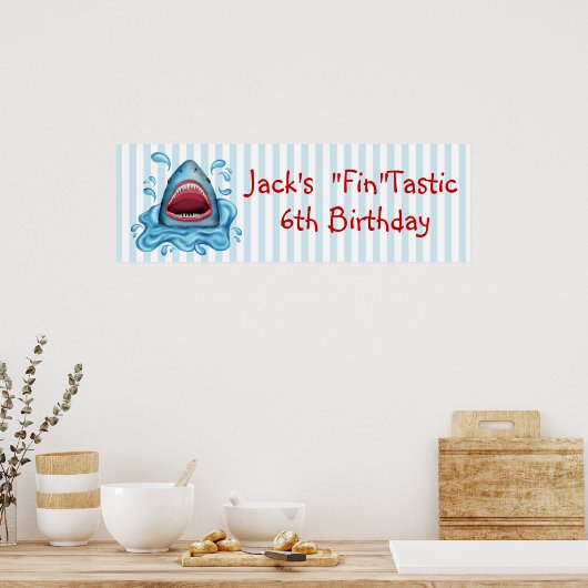 Poster Shark Banner (Keuken)