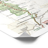 Poster Shenandoah-kaart (Hoek)