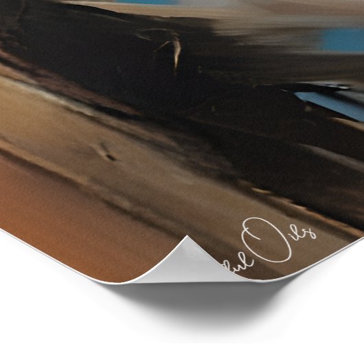 Poster | Siamese kat | Olieverfstijl (Hoek)