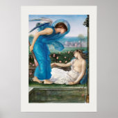 POSTER : SIR EDWARD BURNE-JONES : CUPID + PSYCHE (Voorkant)