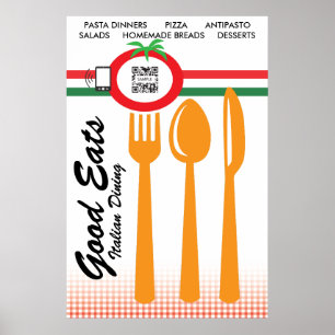 Poster Sjabloon Casual mijnbouw Italiaans