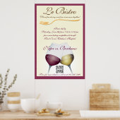 Poster Sjabloon Fijne Dining Franse (Keuken)