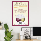 Poster Sjabloon Fijne Dining Franse (Thuiskantoor)