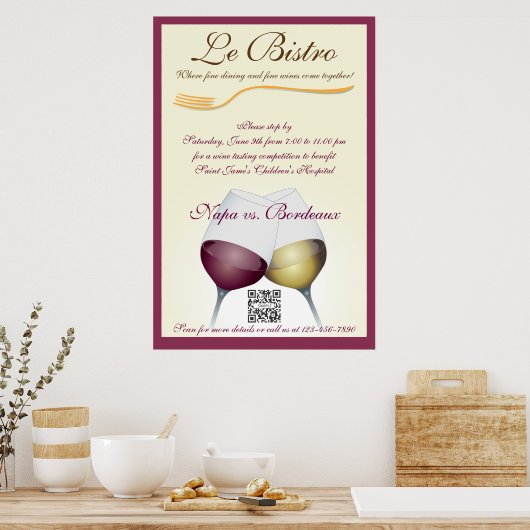 Poster Sjabloon Fine Dining French (Keuken)