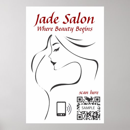 Poster Sjabloon Hair Salon (Voorkant)