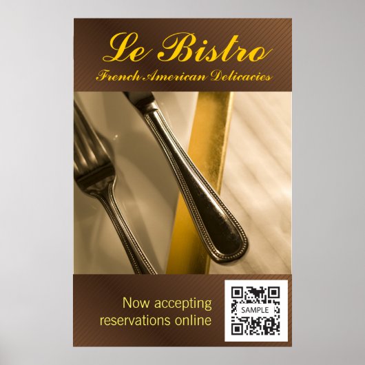 Poster Sjabloon Le Bistro (Voorkant)