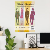 Poster Sjabloon Retro Mode (Thuiskantoor)