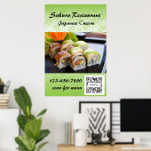Poster Sjabloon Sushi (Thuiskantoor)