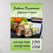 Poster Sjabloon Sushi (Voorkant)