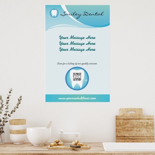 Poster Sjabloon tandheelkunde (Keuken)