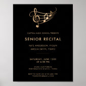 Poster sjabloon voor senior recital muziekuitvoeri (Voorkant)