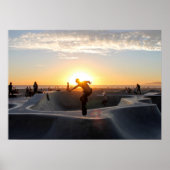 Poster Skateboard Park Sunset Skateboarding Cali (Voorkant)