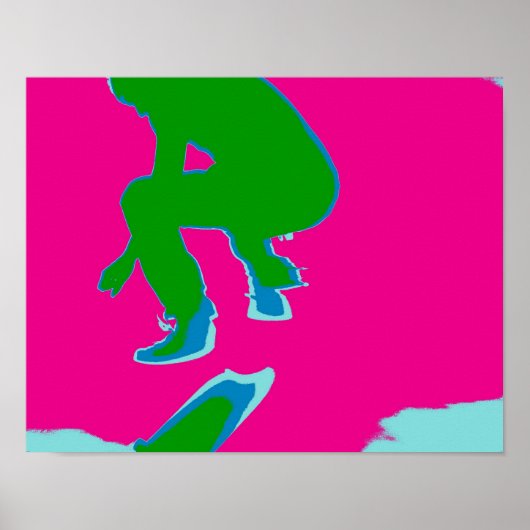 Poster Skater Pop Art (Voorkant)