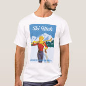  Poster Ski Utah T-shirt (Voorkant)