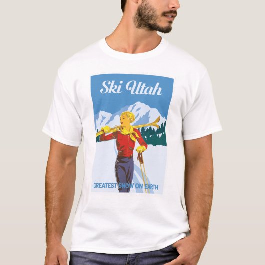  Poster Ski Utah T-shirt (Voorkant)