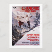 Poster Skiing Promotion Briefkaart (Voorkant)