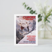 Poster Skiing Promotion Briefkaart (Staand voorkant)