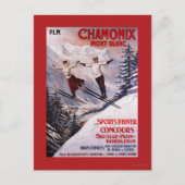 Poster Skiing Promotion Briefkaart (Voorkant)