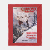 Poster Skiing Promotion Fleece Deken (Voorkant)