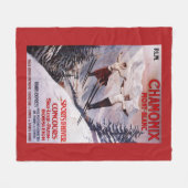 Poster Skiing Promotion Fleece Deken (Voorkant (Horizontaal))