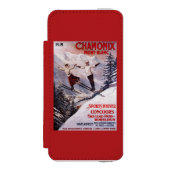 Poster Skiing Promotion Incipio iPhone Portemonnee Hoesje (Voorkant Agenda)