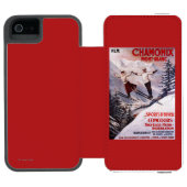 Poster Skiing Promotion Incipio iPhone Portemonnee Hoesje (Agenda Open)