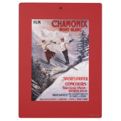 Poster Skiing Promotion Klembord (Achterkant)