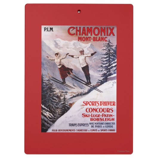 Poster Skiing Promotion Klembord (Achterkant)
