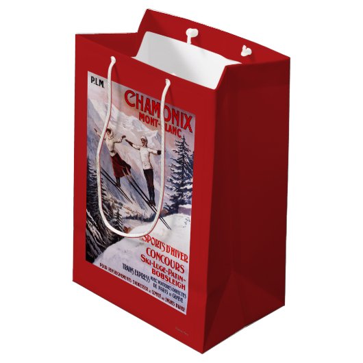 Poster Skiing Promotion Medium Cadeauzakje (Achterkant Gekanteld)