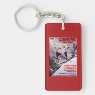 Poster Skiing Promotion Sleutelhanger