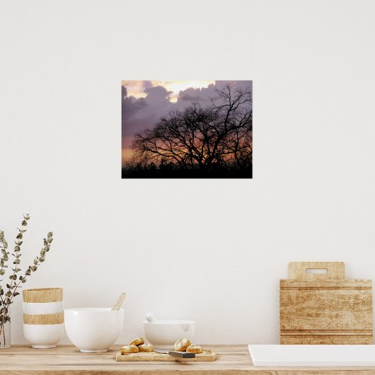 Poster Skyscape Branches (Keuken)