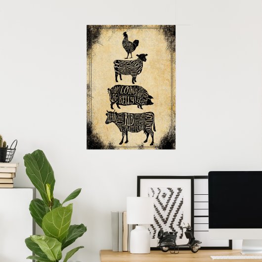  poster slagerij (Thuiskantoor)