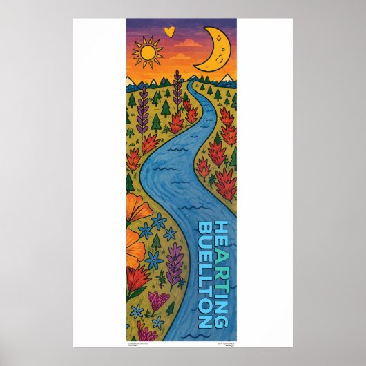 Poster - Slingerende Rivier (Voorkant)