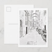 Poster  Smalle Italiaanse straat Briefkaart (Voorkant / Achterkant)