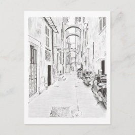 Poster  Smalle Italiaanse straat Briefkaart